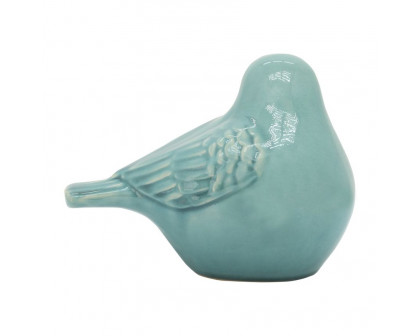 Sagebrook 8" Ceramic Bird Figurine - Sea Green