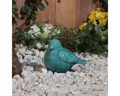 Sagebrook 8" Ceramic Bird Figurine - Sea Green