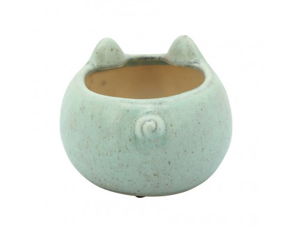 Sagebrook 7" Pig Planter - Green