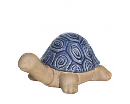 Sagebrook 10" Ceramic Tortoise - Navy