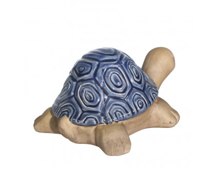 Sagebrook 10" Ceramic Tortoise - Navy