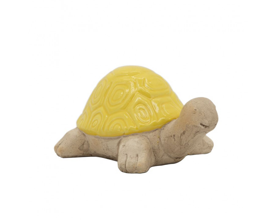 Sagebrook 10" Ceramic Tortoise - Yellow