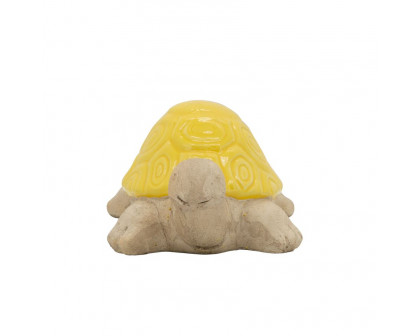 Sagebrook 10" Ceramic Tortoise - Yellow