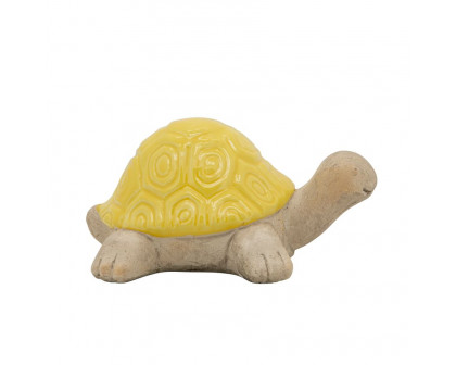 Sagebrook 10" Ceramic Tortoise - Yellow