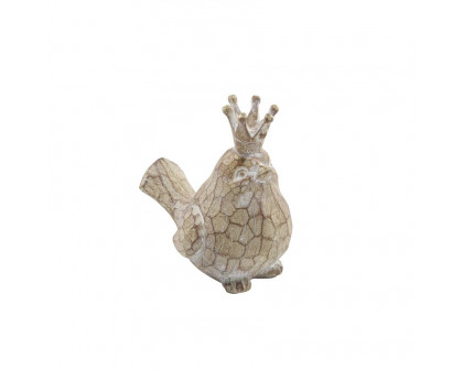 Sagebrook Resin Birds With Crowns (Set Of 2) - Brown