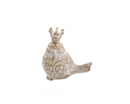 Sagebrook Resin Birds With Crowns (Set Of 2) - Brown