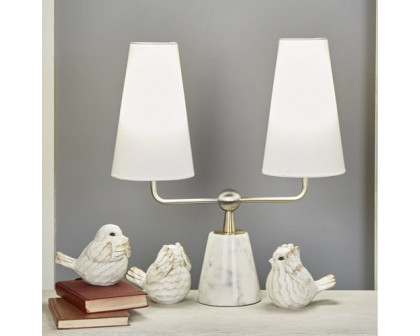 Sagebrook - Resin Decorative Birds (Set Of 3) in Cream