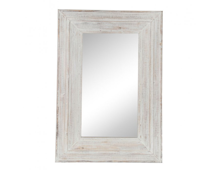 Sagebrook Wood Frame Wall Mirror - Antique White