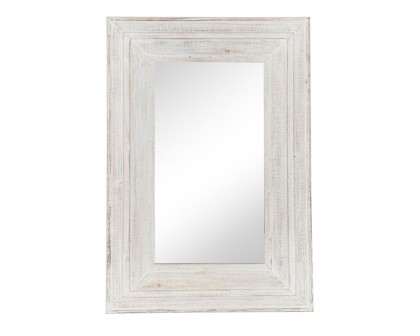 Sagebrook Wood Frame Wall Mirror - Antique White