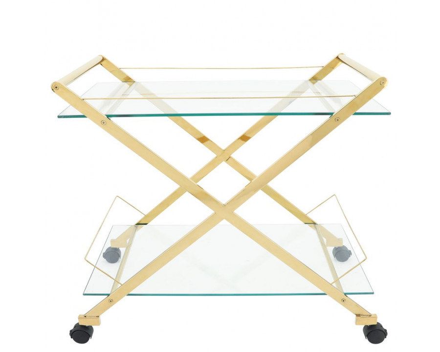 Sagebrook - Two Tier Rolling Bar Cart