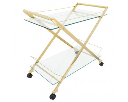 Sagebrook - Two Tier Rolling Bar Cart