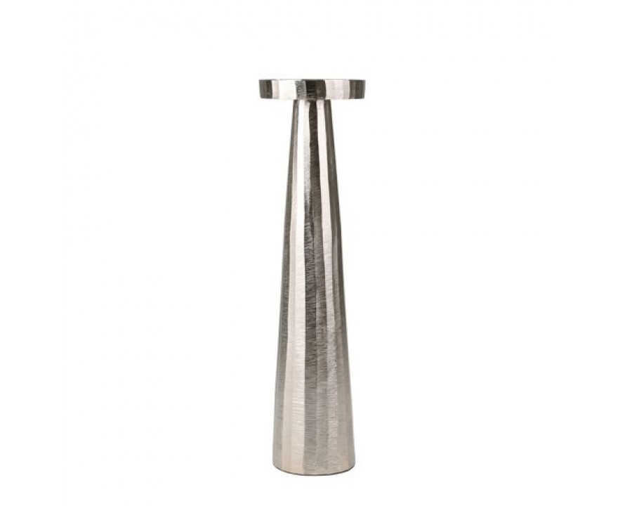 Sagebrook - 20" Aluminum Pillar Holder in Silver