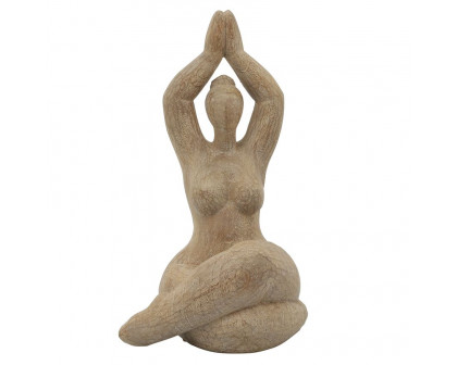 Sagebrook 11" Resin Namaste Female Yoga Figurine