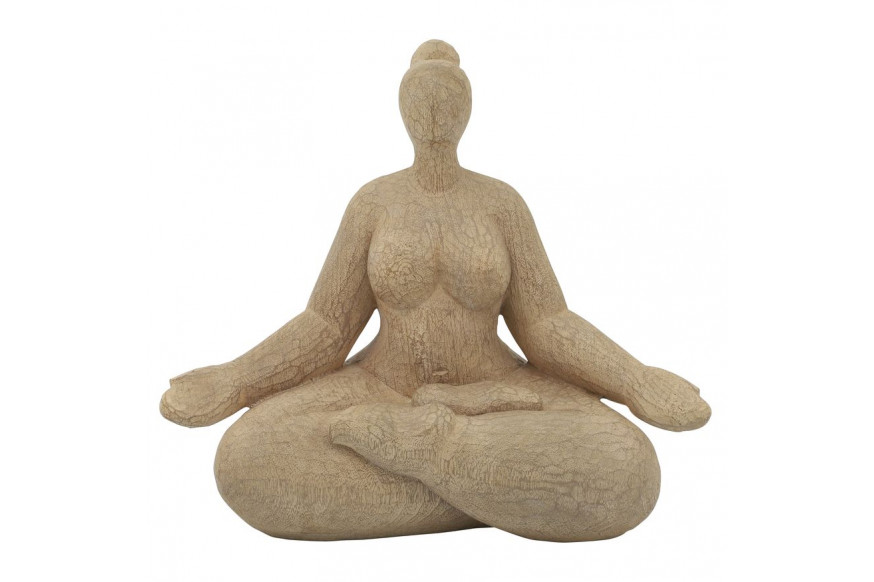 Sagebrook™ 11" Resin Sucasana Female Yoga Figurine - Brown