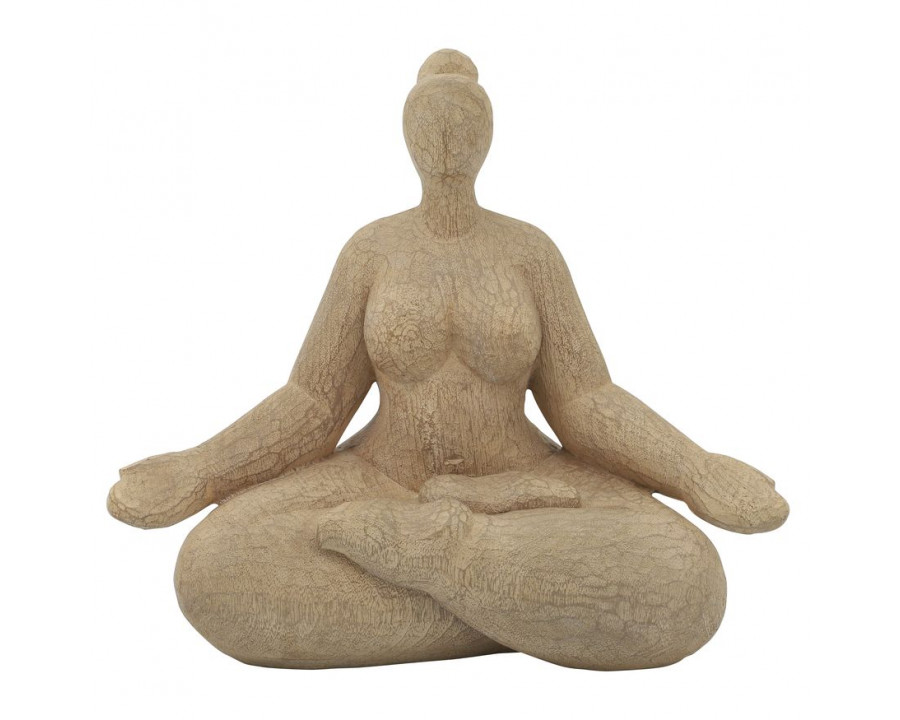 Sagebrook 11" Resin Namaste Female Yoga Figurine