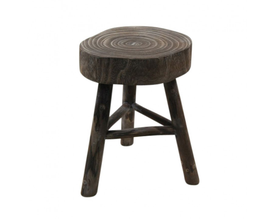 Sagebrook Wooden Stool - Gray