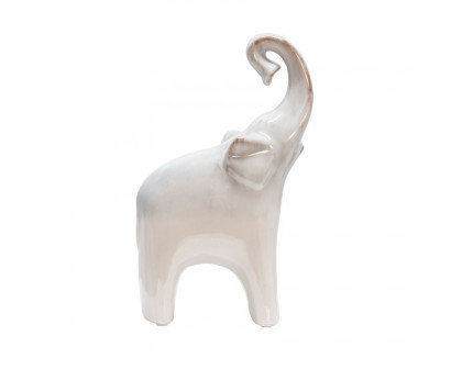 Sagebrook 6"x11" Ceramic Elephant - Cream