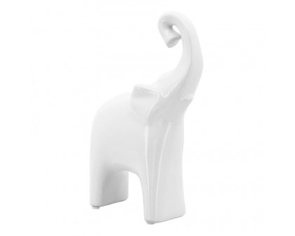 Sagebrook 6"x11" Ceramic Elephant - White