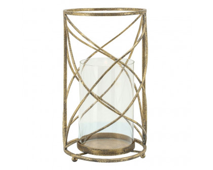 Sagebrook 13" Metal Hurricane Candle Holder