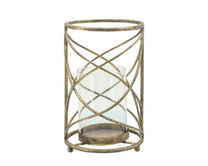 Sagebrook 13" Metal Hurricane Candle Holder