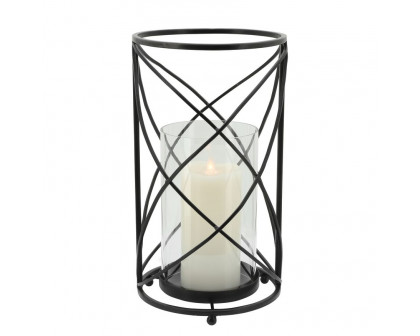 Sagebrook 13" Metal Hurricane Candle Holder