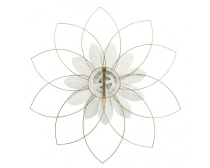 Sagebrook - Metal Wall Flower in White/Blue