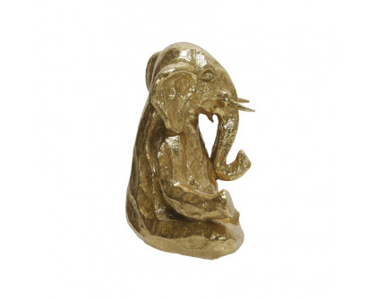 Sagebrook™ 8" Polyresin Meditating Elephant - Gold