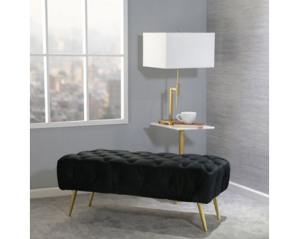 Sagebrook Black Tufted Bench