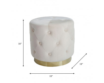 Sagebrook™ Cream Tufted Ottoman