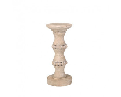 Sagebrook 14" Wooden Antique Style Candle Holder