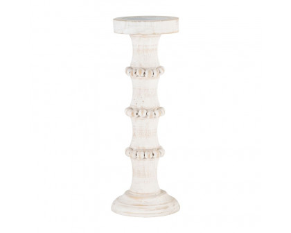 Sagebrook 14" Wooden Antique Style Candle Holder