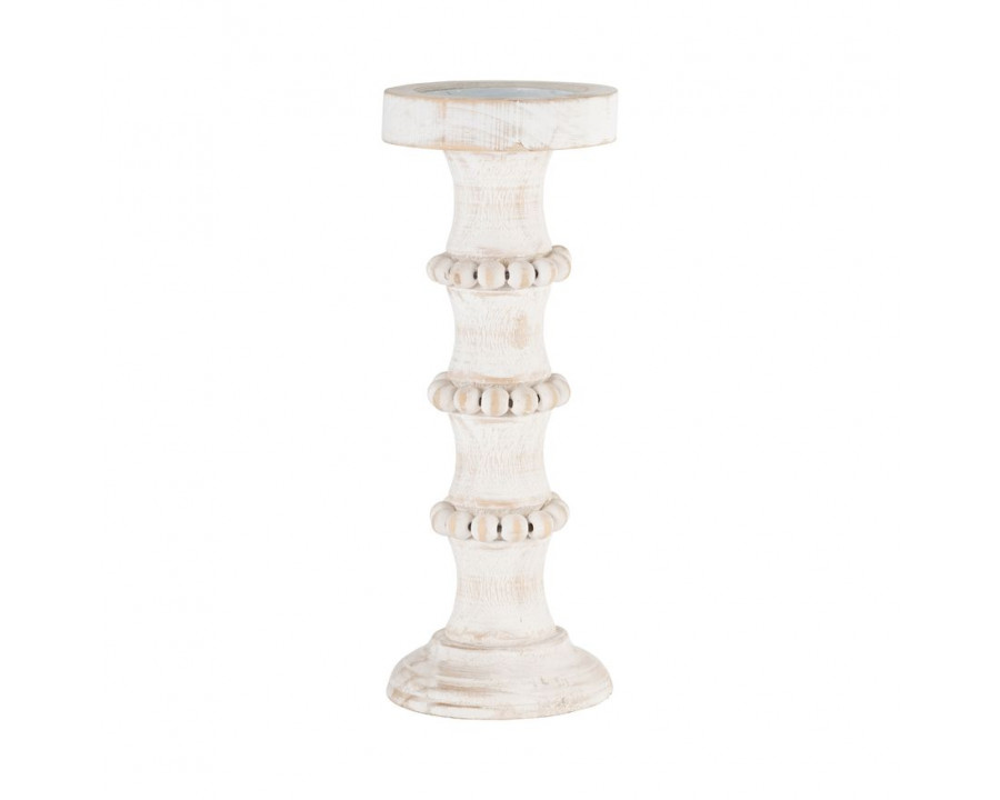 Sagebrook 14" Wooden Antique Style Candle Holder