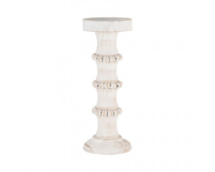 Sagebrook 14" Wooden Antique Style Candle Holder