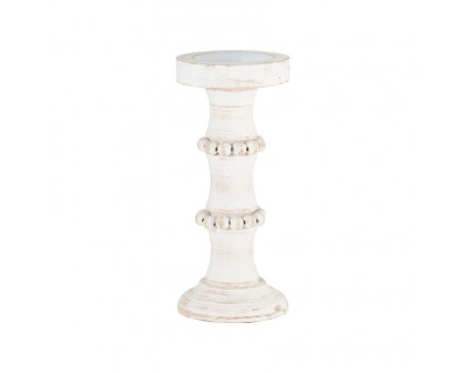 Sagebrook 14" Wooden Antique Style Candle Holder