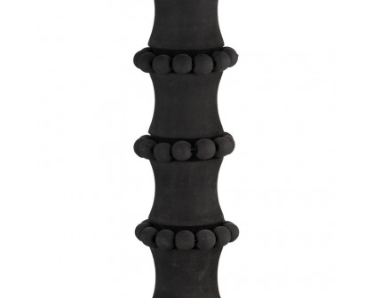 Sagebrook 13" Wood Antique Style Candle Holder - Black