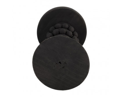 Sagebrook 13" Wood Antique Style Candle Holder - Black