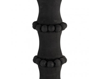 Sagebrook 11" Wood Antique Style Candle Holder - Black