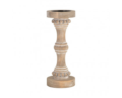 Sagebrook 14" Wooden Antique Style Candle Holder