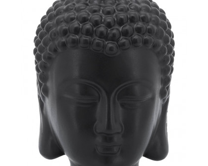 Sagebrook 10" Ceramic Buddha Head - Black