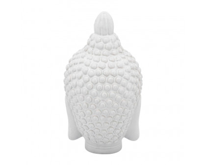 Sagebrook 10" Ceramic Buddha Head - White