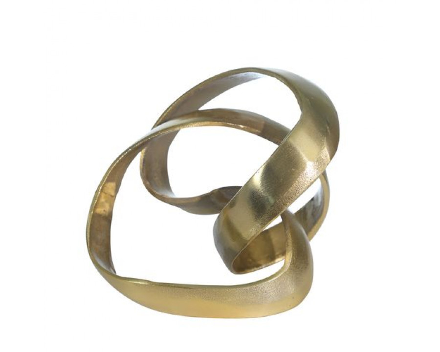 Sagebrook 7" Aluminum Knot Sculpture - Gold