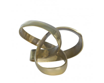 Sagebrook 7" Aluminum Knot Sculpture - Gold