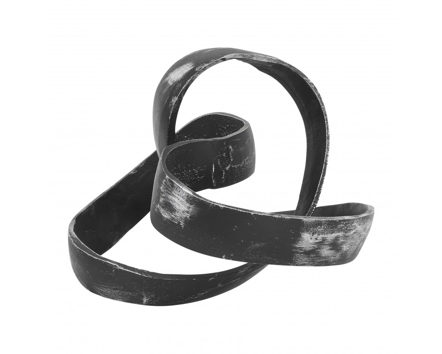 Sagebrook 7" Aluminum Knot Sculpture - Black