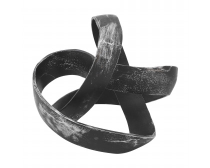 Sagebrook 7" Aluminum Knot Sculpture - Black