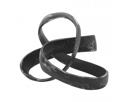 Sagebrook 7" Aluminum Knot Sculpture - Black