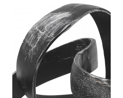 Sagebrook 7" Aluminum Knot Sculpture - Black