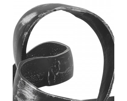 Sagebrook 7" Aluminum Knot Sculpture - Black