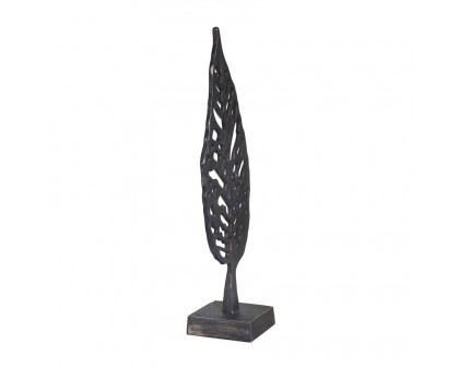 Sagebrook™ 18" Aluminum Leaf On Stand - Black Antique