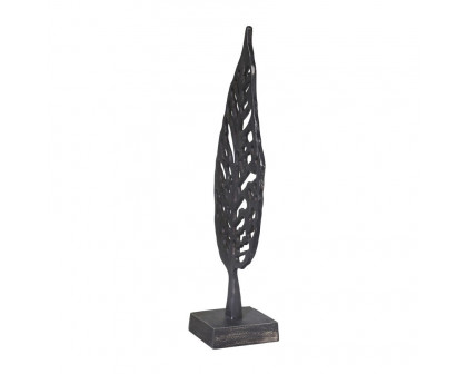 Sagebrook™ 18" Aluminum Leaf On Stand - Black Antique