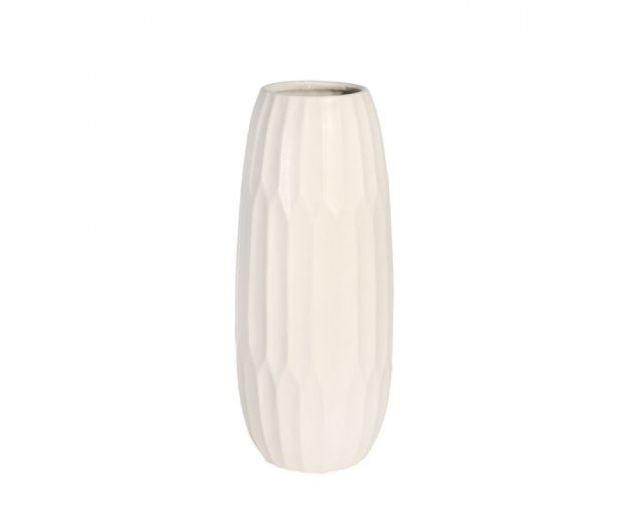 Sagebrook 14" Ceramic Vase - White